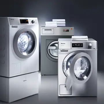 La gamme complète des lave-linge professionnels Miele